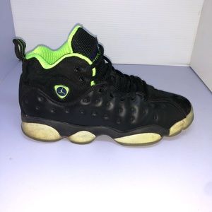 Black and Lime Green Team Jordan’s